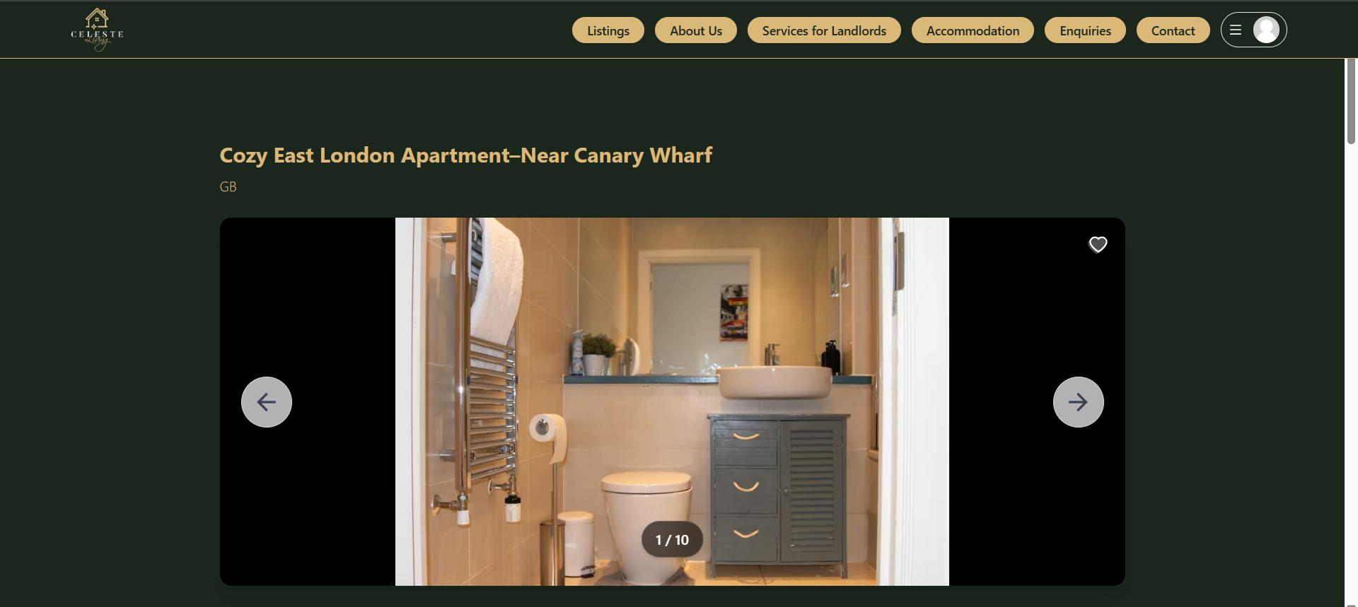 Celeste Living - Luxury property lettings website